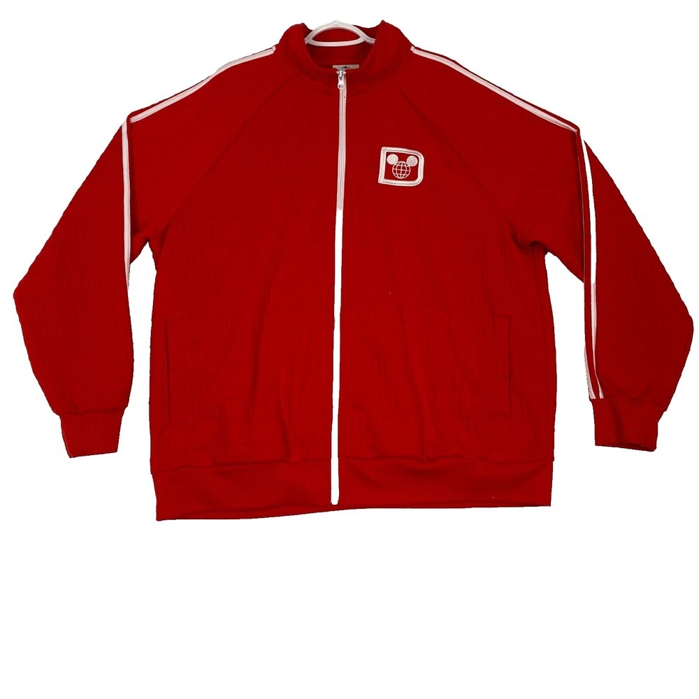 Disney Parks VINTAGE Walt Disney World Men's Jacket size XXL red ziper‎ Pockets